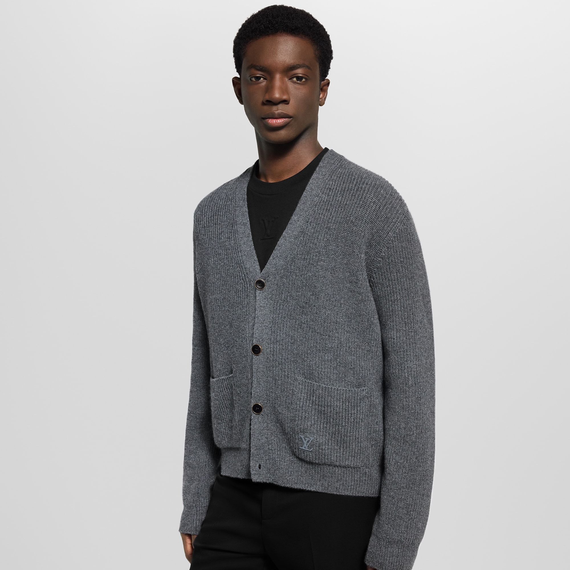 Embroidered Signature Cashmere Cardigan