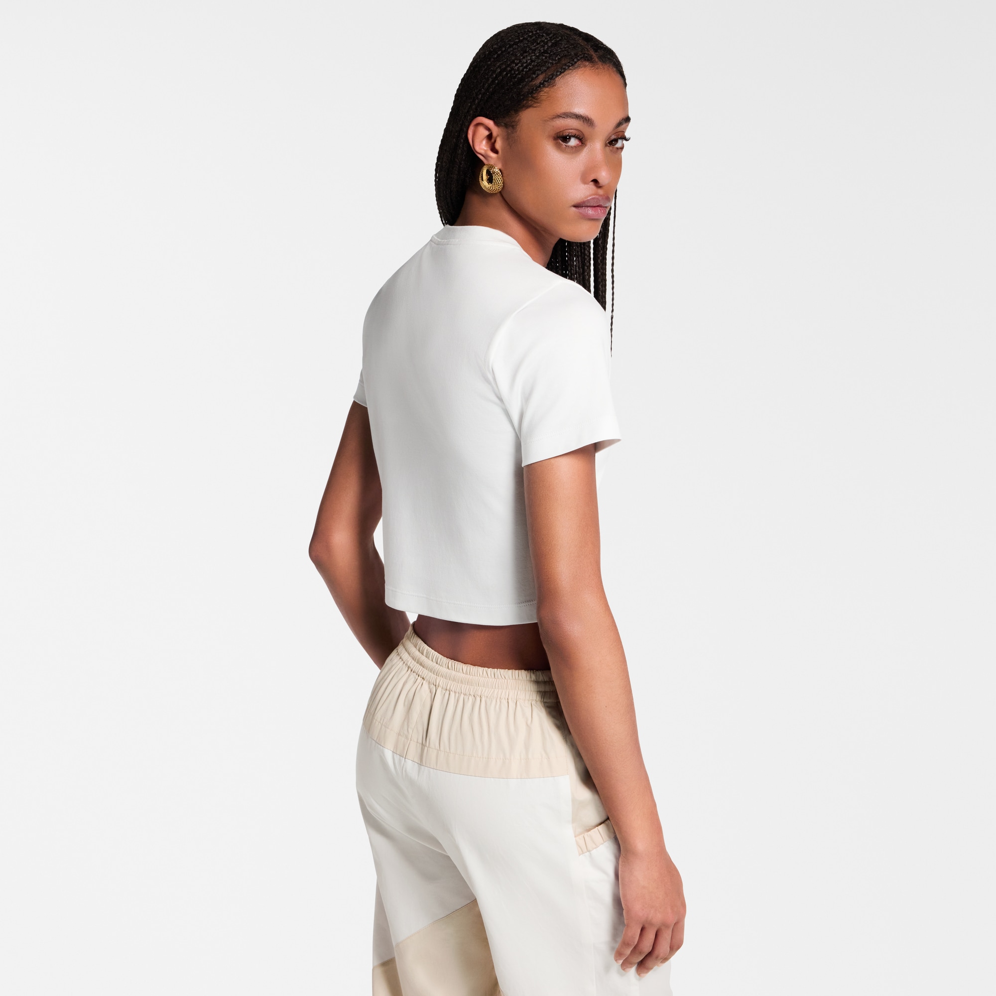  Ready-to-Wear Tops Embroidered Signature Crop Top | Louis Vuitton ® (Product zoom)
