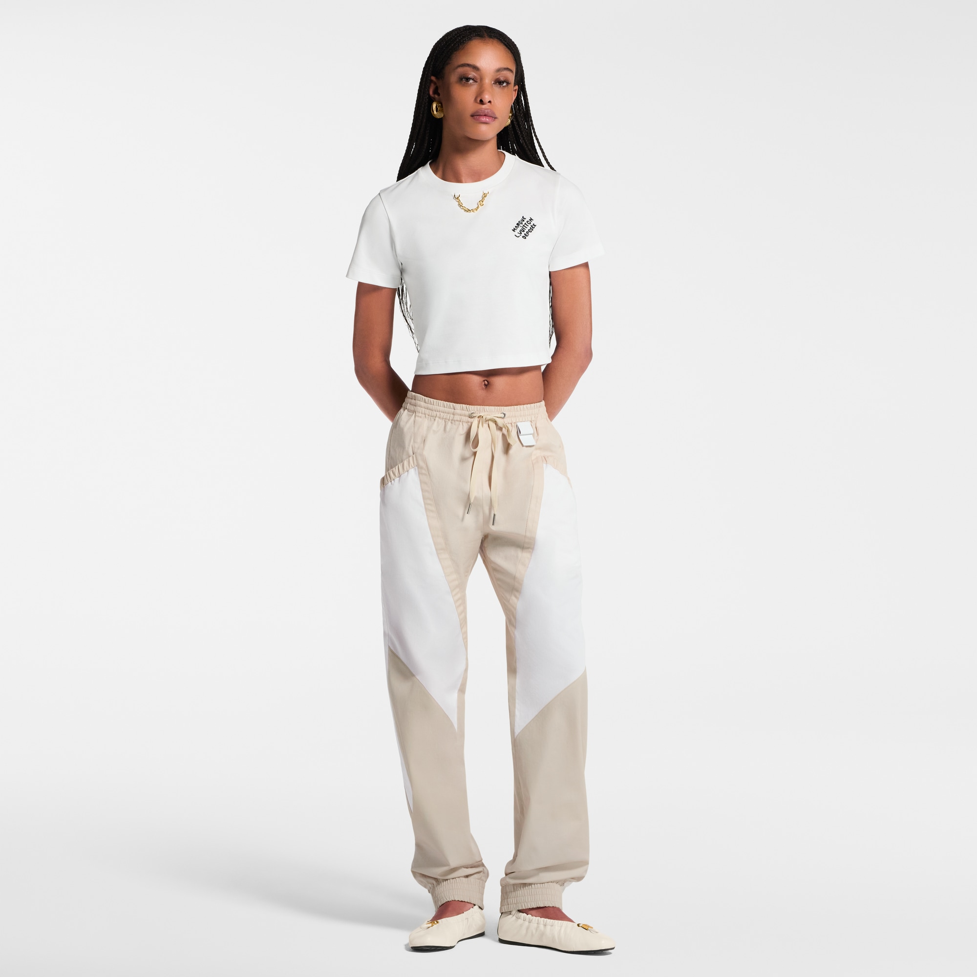  Ready-to-Wear Tops Embroidered Signature Crop Top | Louis Vuitton ® (Product zoom)