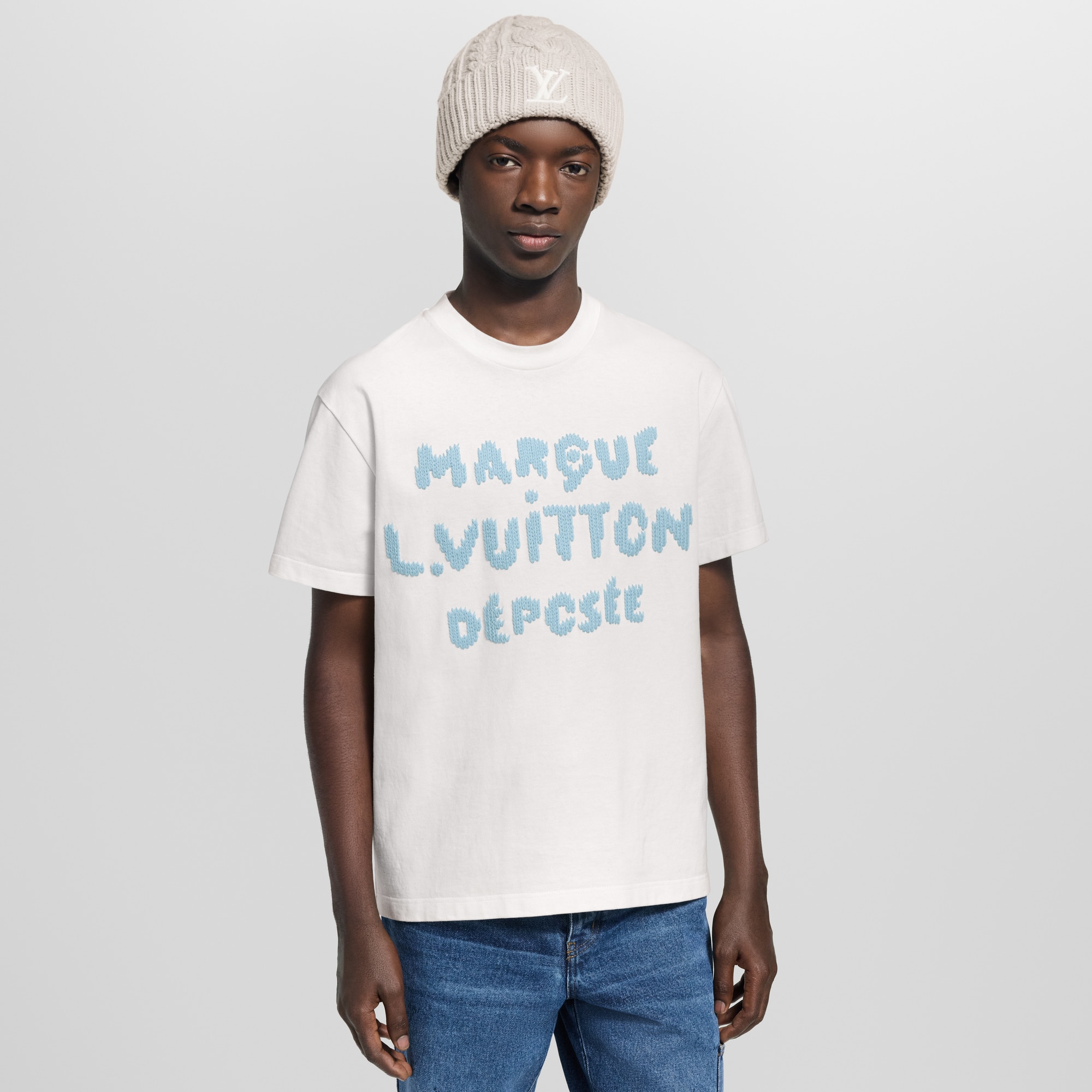 Ready-to-Wear T-Shirts and Polos Embroidered Signature T-Shirt | Louis Vuitton ® (Product zoom)