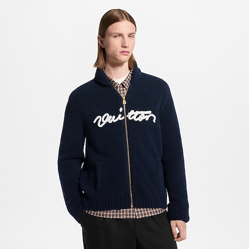 Ready-to-Wear Coats and Outerwear Embroidered Signature Zippered Blouson | Louis Vuitton ® (Product zoom)
