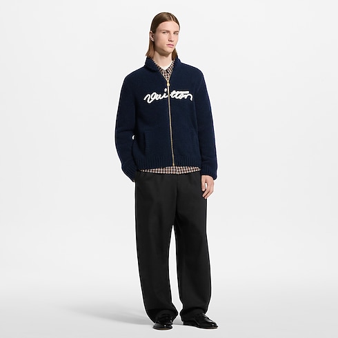 Ready-to-Wear Coats and Outerwear Embroidered Signature Zippered Blouson | Louis Vuitton ® (Product zoom)