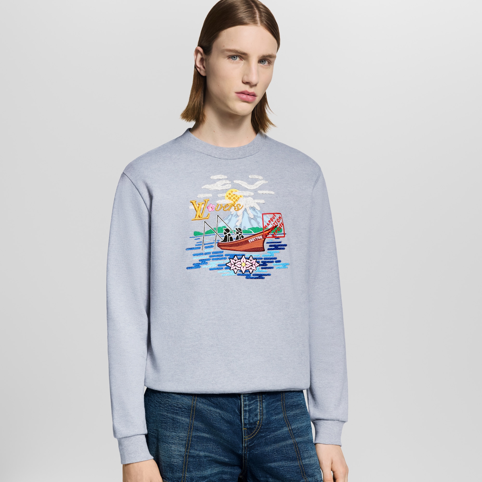  Ready-to-Wear All Ready-to-Wear Embroidered Sweatshirt | Louis Vuitton ® (Product zoom)