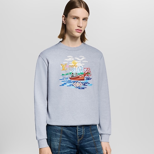 Ready-to-Wear All Ready-to-Wear Embroidered Sweatshirt | Louis Vuitton ® (Product zoom)
