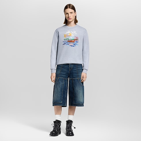 Ready-to-Wear All Ready-to-Wear Embroidered Sweatshirt | Louis Vuitton ® (Product zoom)