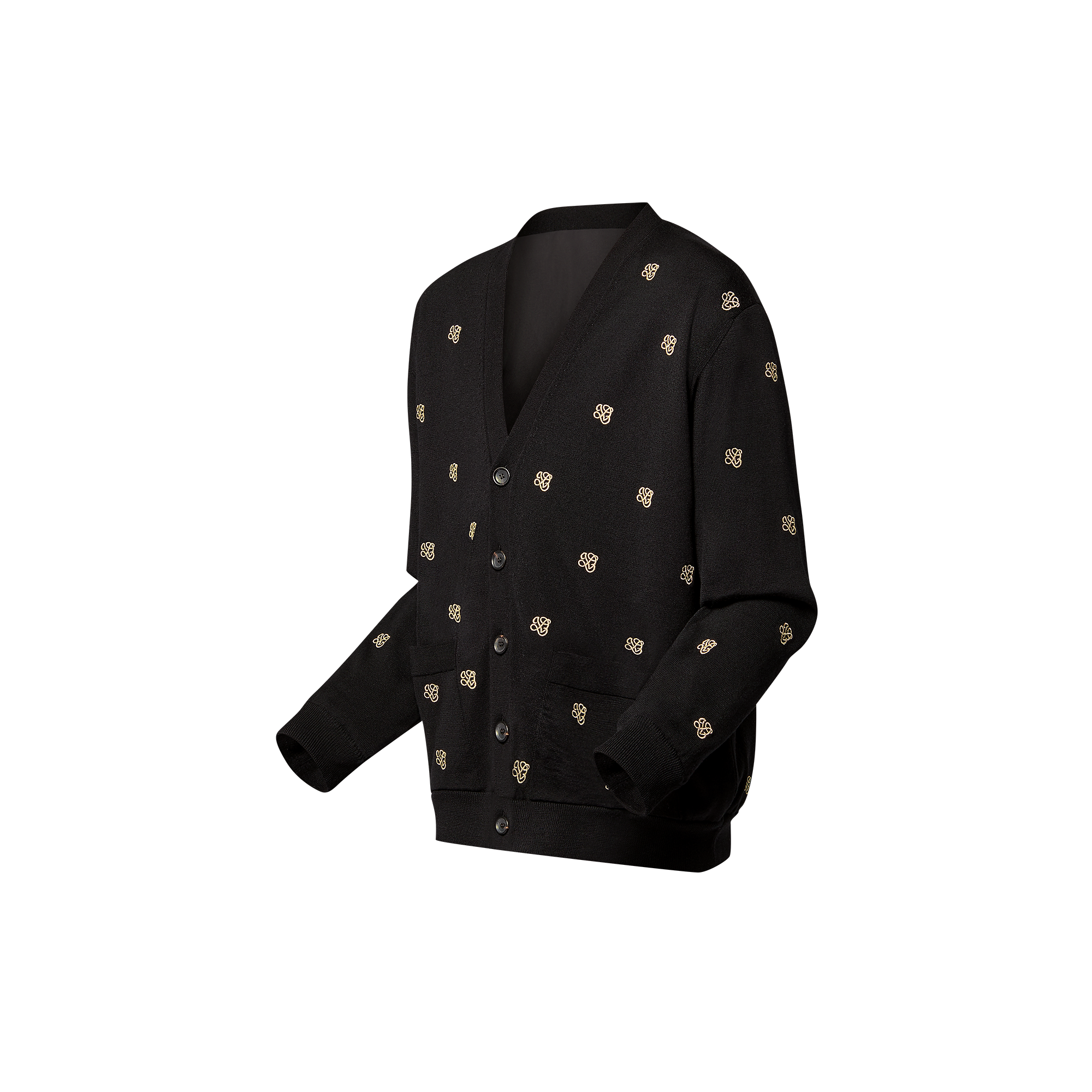 Embroidered Wool Cardigan