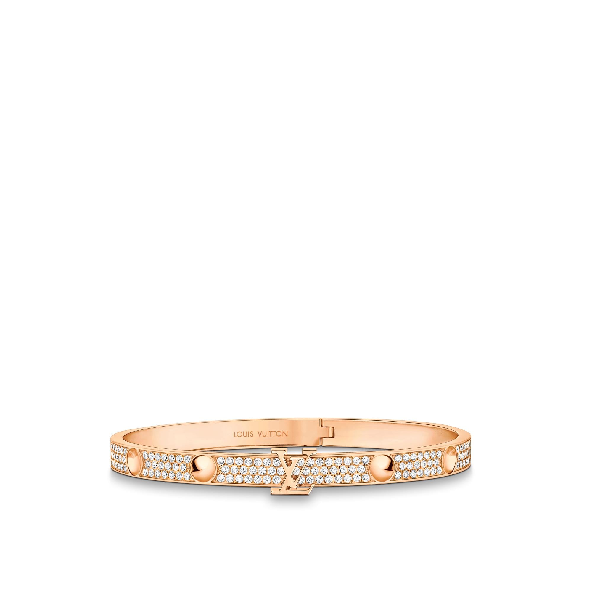  Categories All Fine Jewelry Empreinte Bangle, Pink Gold And Pave Diamonds | Louis Vuitton ® (Product zoom)