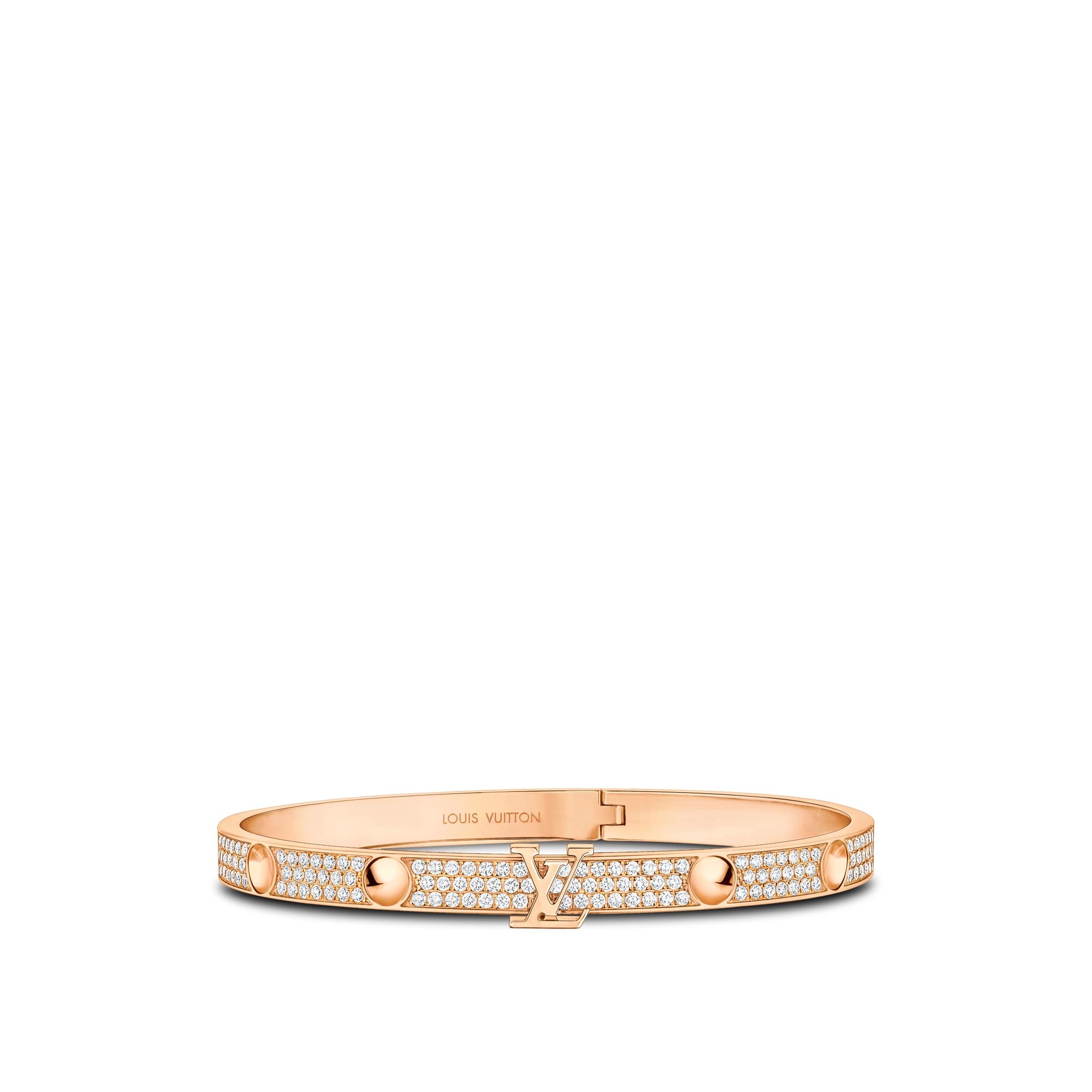  Categories All Fine Jewelry Empreinte Bangle, Pink Gold And Pave Diamonds | Louis Vuitton ® (Product zoom)
