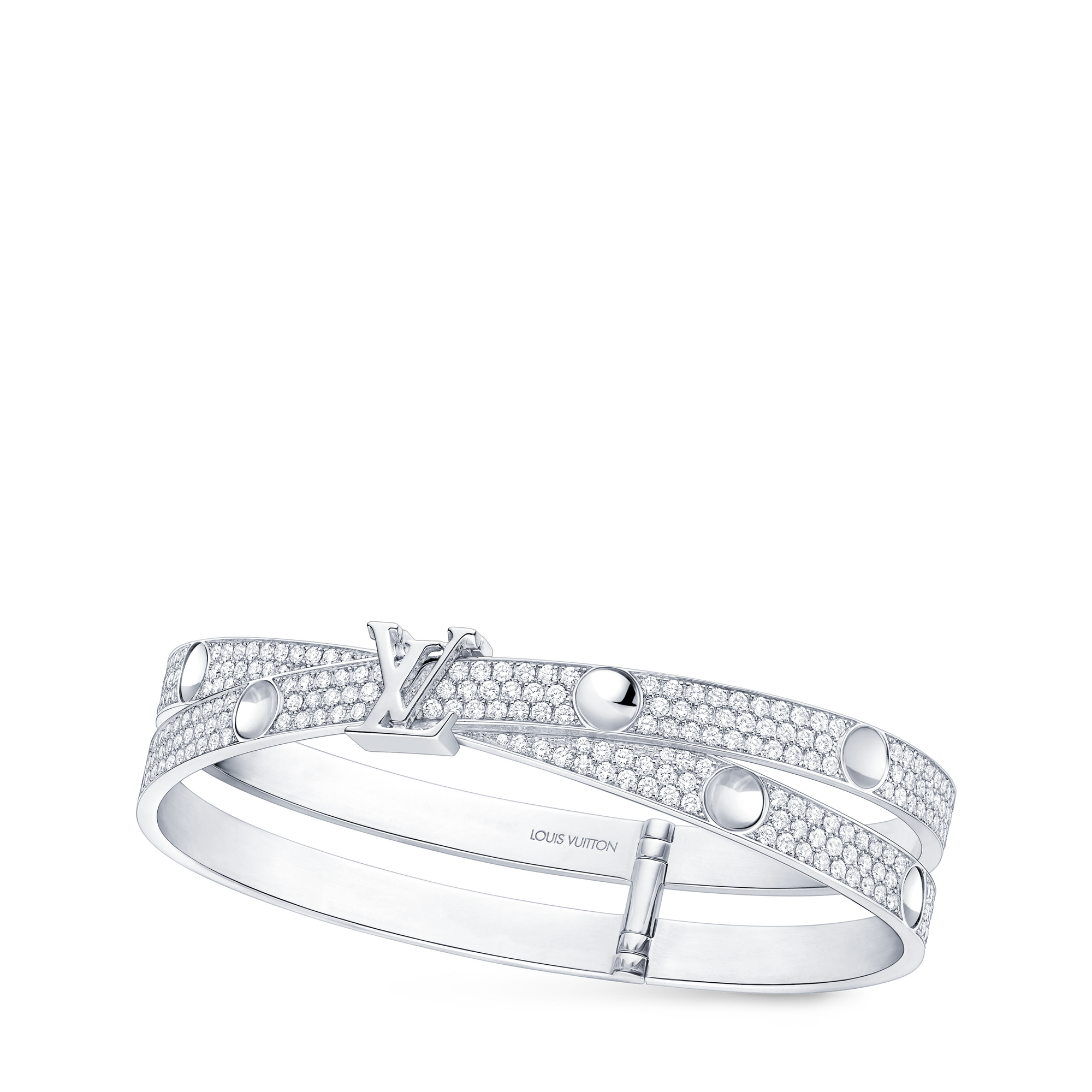 Categories Bracelets Empreinte Bangle, White Gold and Diamonds | Louis Vuitton ® (Product zoom)