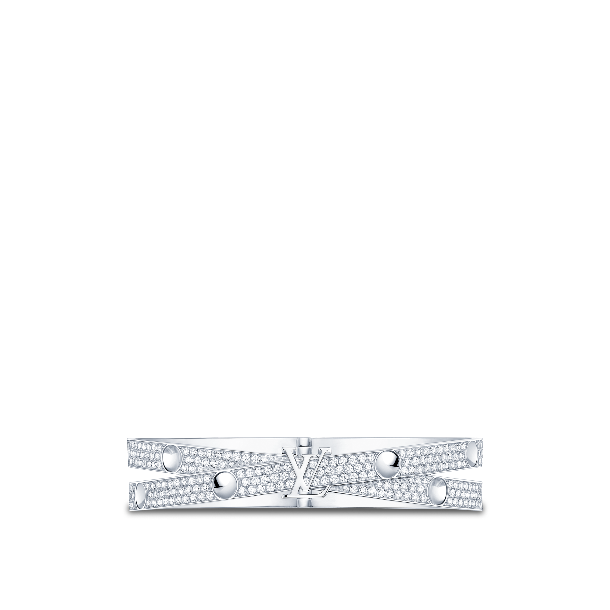  Categories Bracelets Empreinte Bangle, White Gold and Diamonds | Louis Vuitton ® (Product zoom)