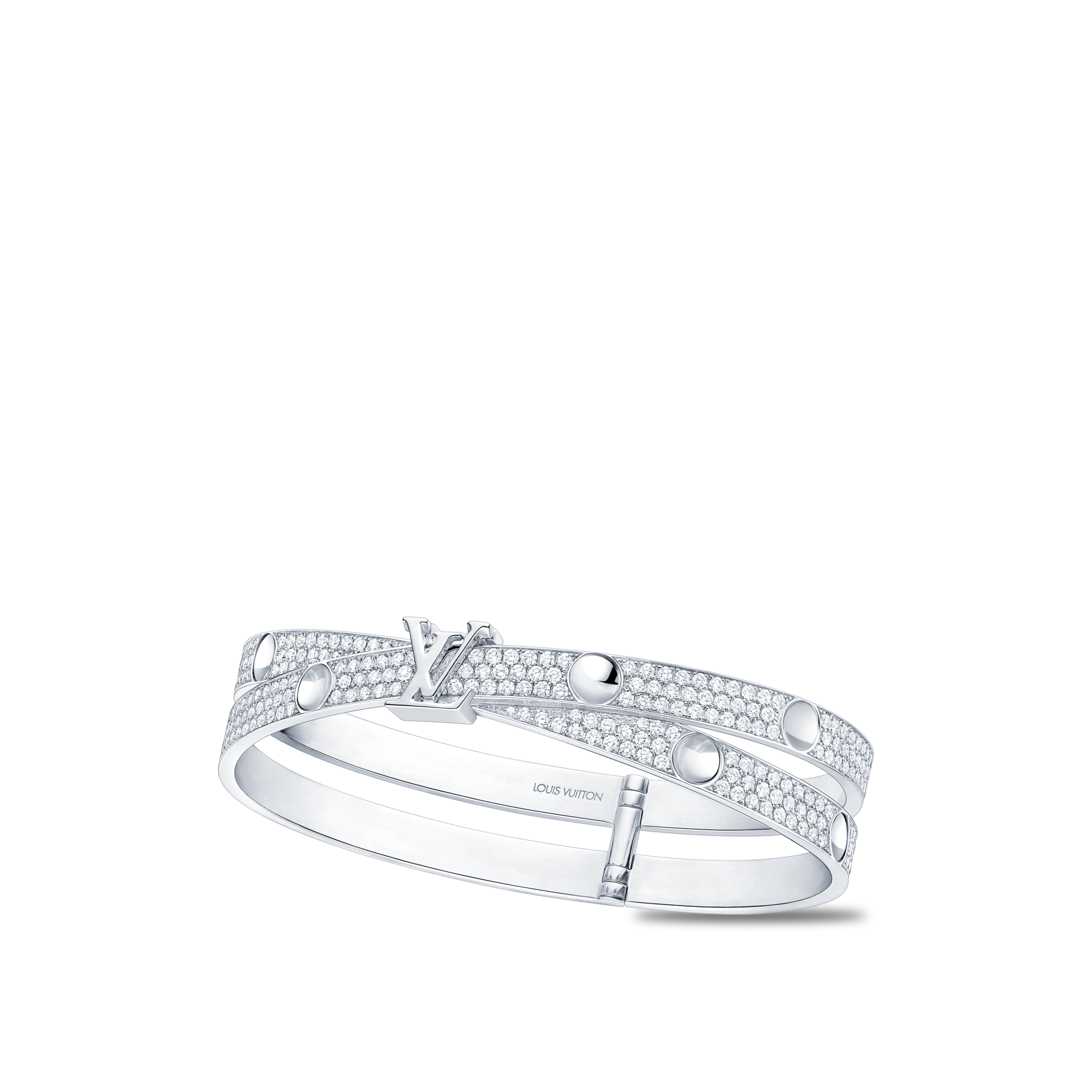  Categories Bracelets Empreinte Bangle, White Gold and Diamonds | Louis Vuitton ® (Product zoom)