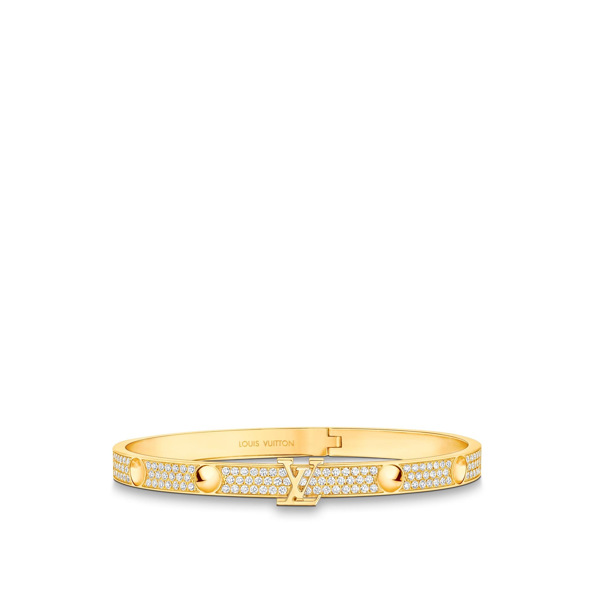  Categories All Fine Jewelry Empreinte Bangle, Yellow Gold And Pave Diamonds | Louis Vuitton ® (Product zoom)
