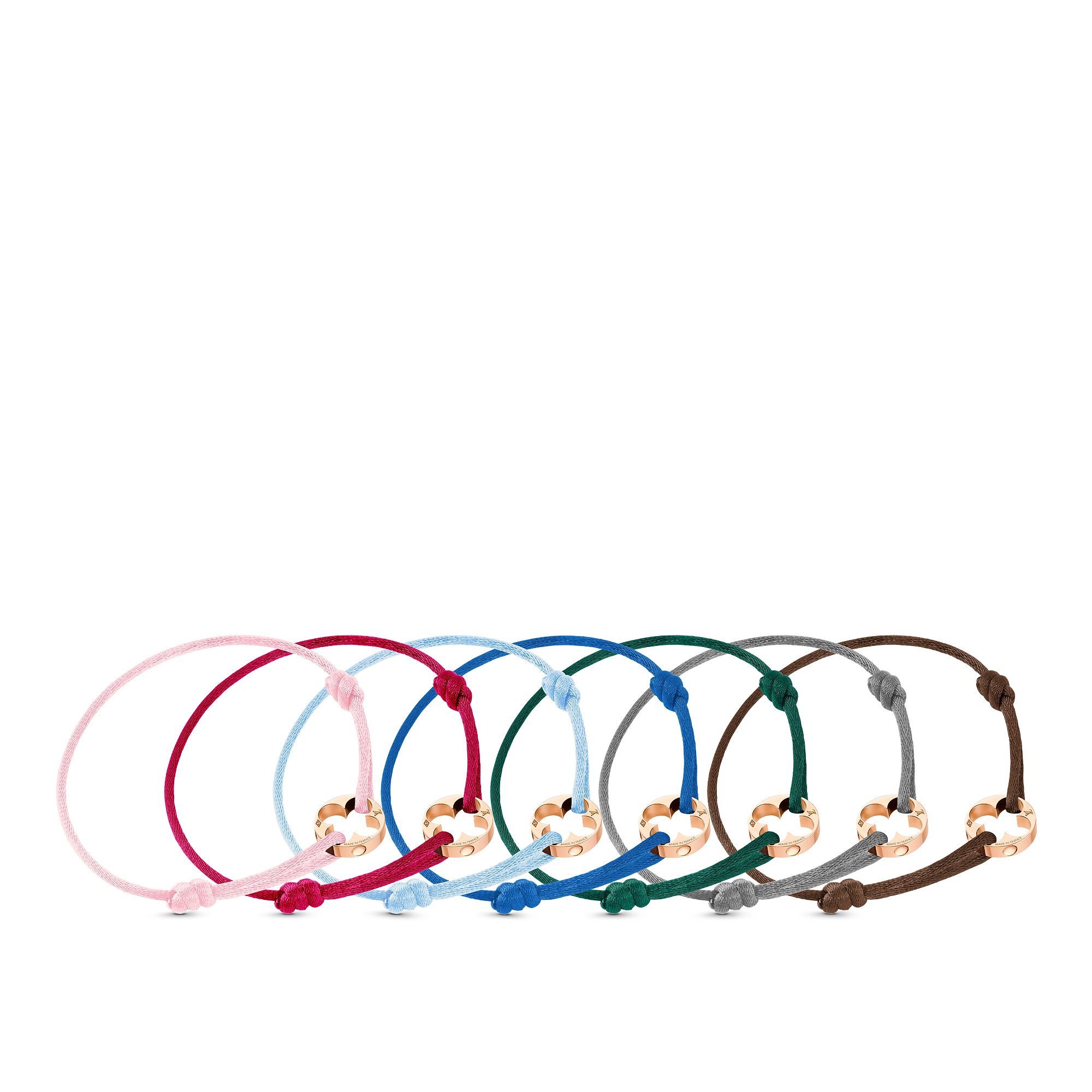 Empreinte Cord Bracelet, Pink Gold