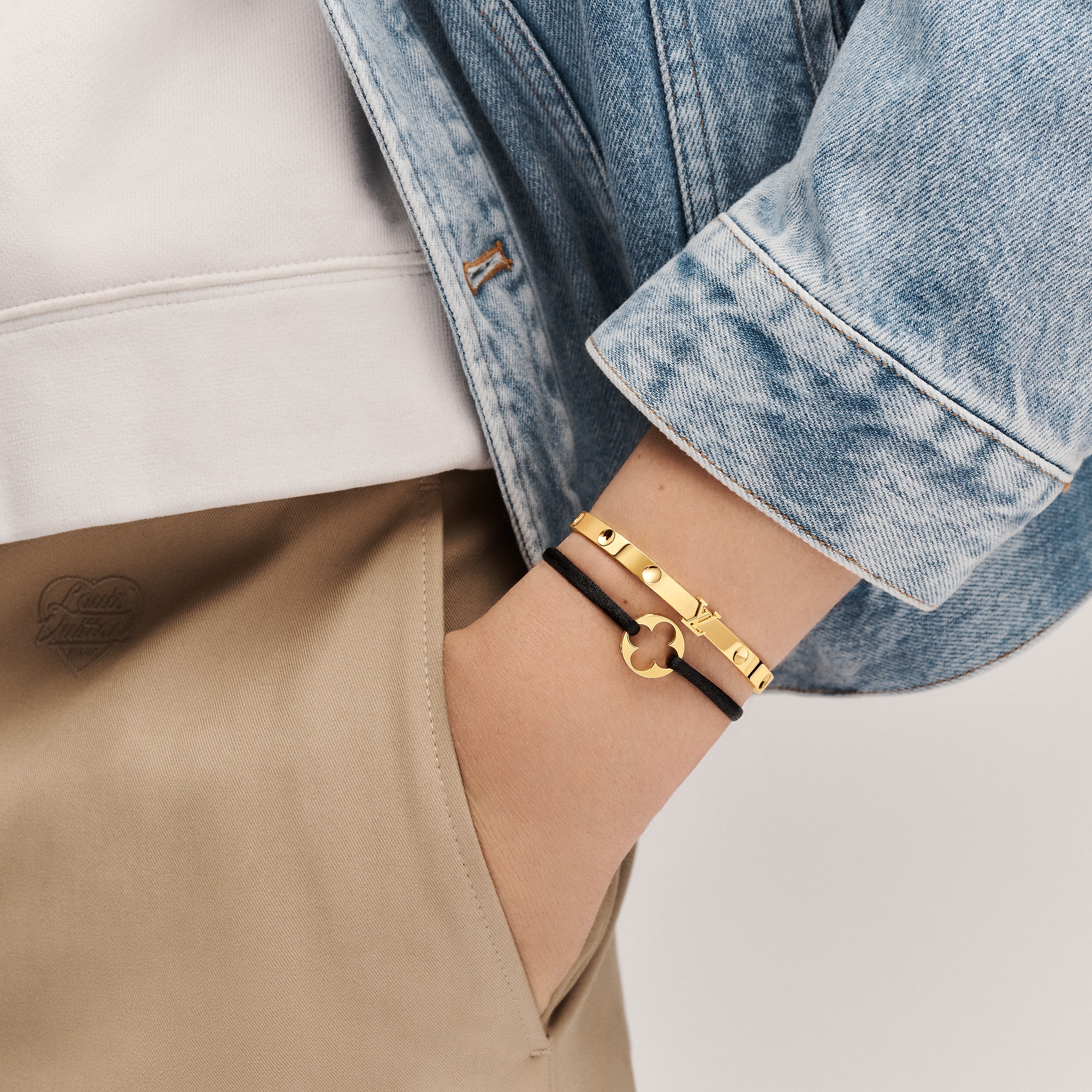 Empreinte Cord Bracelet, Yellow Gold