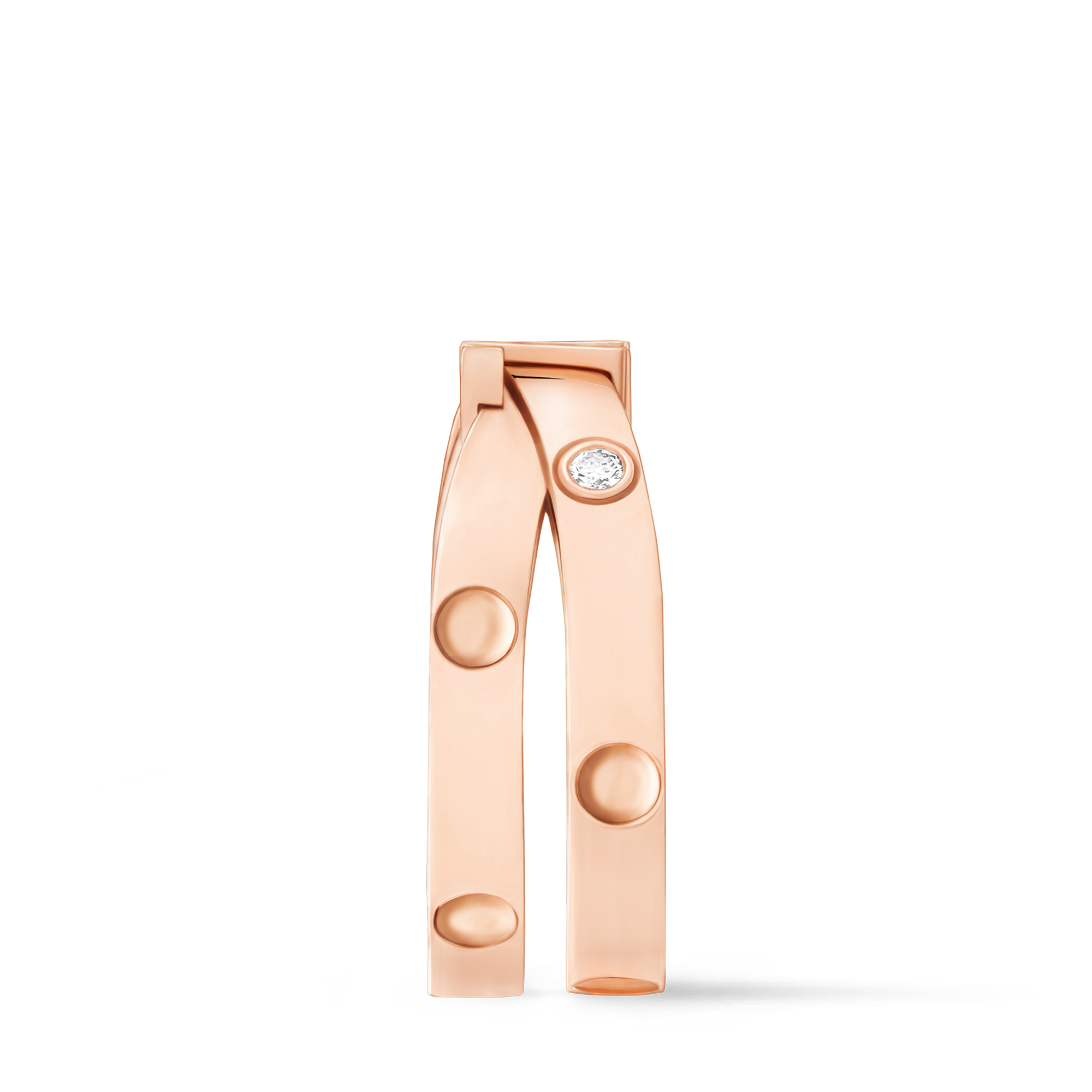 Categories All Fine Jewelry Empreinte Double Ring, Pink Gold and Diamonds | Louis Vuitton ® (Product zoom)