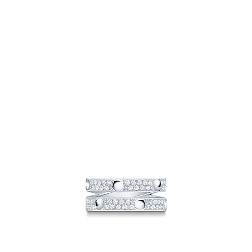 Categories All Fine Jewelry Empreinte Double Ring, White Gold and Diamonds | Louis Vuitton ® (Product zoom)