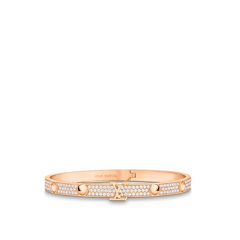 Categories All Fine Jewelry Empreinte Medium Bangle, Pink Gold and Diamonds | Louis Vuitton ® (Product zoom)