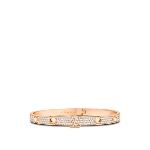 Categories All Fine Jewelry Empreinte Medium Bangle, Pink Gold and Diamonds | Louis Vuitton ® (Product zoom)