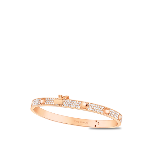 Categories All Fine Jewelry Empreinte Medium Bangle, Pink Gold and Diamonds | Louis Vuitton ® (Product zoom)