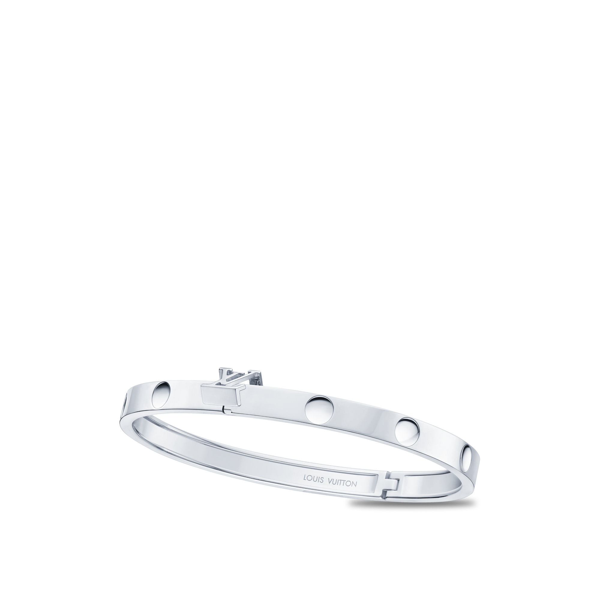  Jewelry Bracelets Empreinte Medium Bangle, White Gold | Louis Vuitton ® (Product zoom)