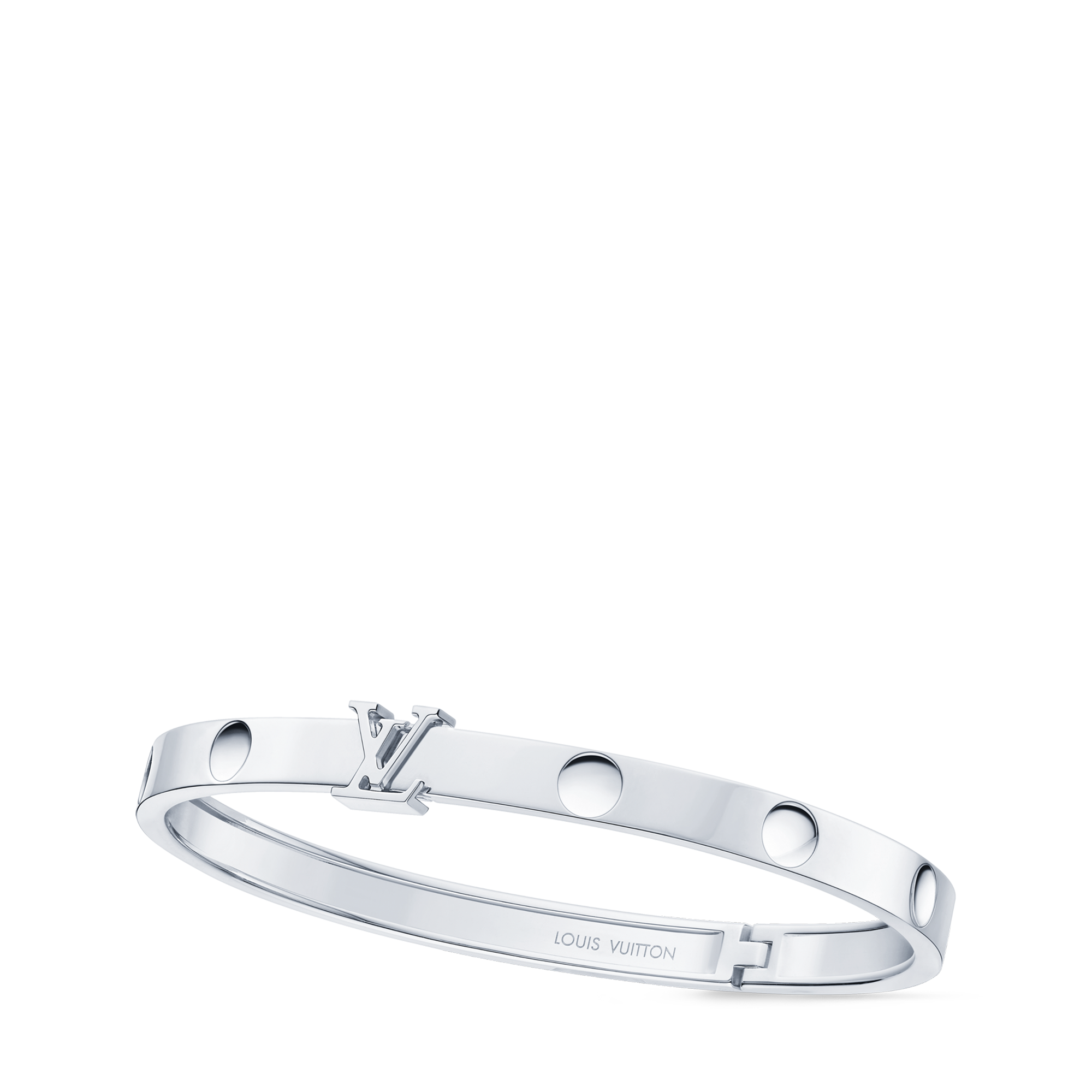  Jewelry Bracelets Empreinte Medium Bangle, White Gold | Louis Vuitton ® (Product zoom)