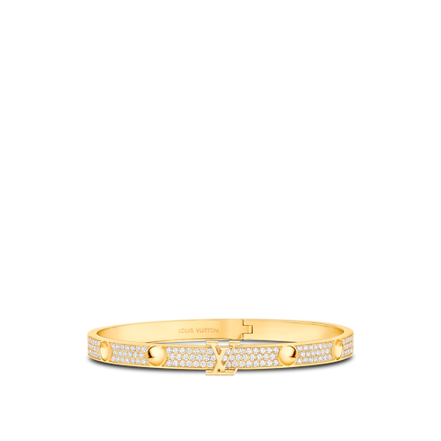 Categories All Fine Jewelry Empreinte Medium Bangle, Yellow Gold and Diamonds | Louis Vuitton ® (Product zoom)
