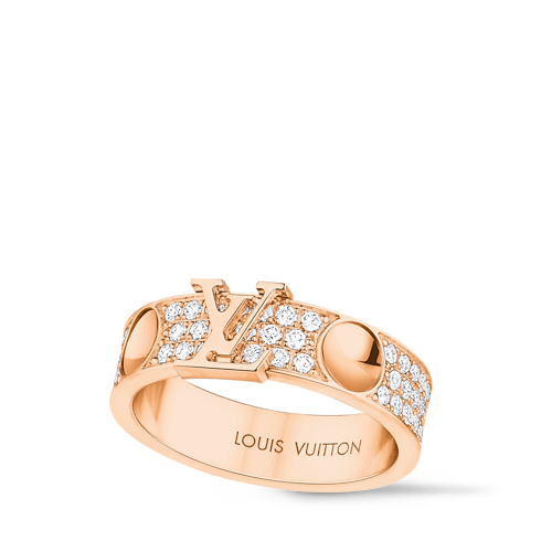 Categories Rings Empreinte Medium Ring, Pink Gold and Diamonds | Louis Vuitton ® (Product zoom)