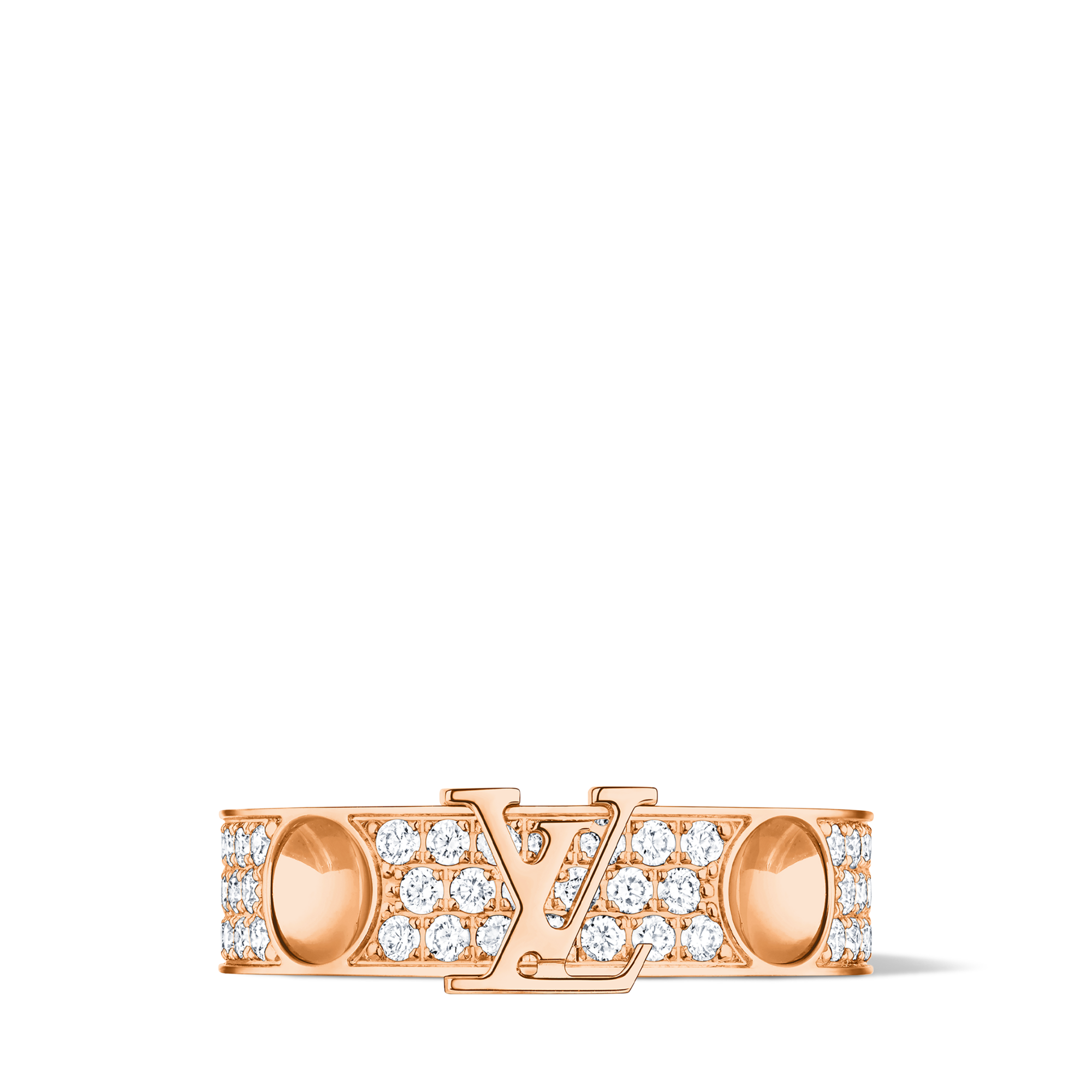  Categories Rings Empreinte Medium Ring, Pink Gold and Diamonds | Louis Vuitton ® (Product zoom)