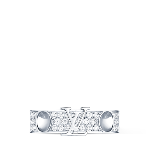 Categories Rings Empreinte Medium Ring, White Gold and Diamonds | Louis Vuitton ® (Product zoom)