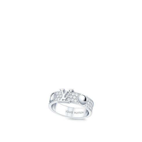 Categories Rings Empreinte Medium Ring, White Gold and Diamonds | Louis Vuitton ® (Product zoom)