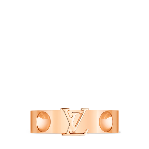 Empreinte Ring, Pink Gold Front View
