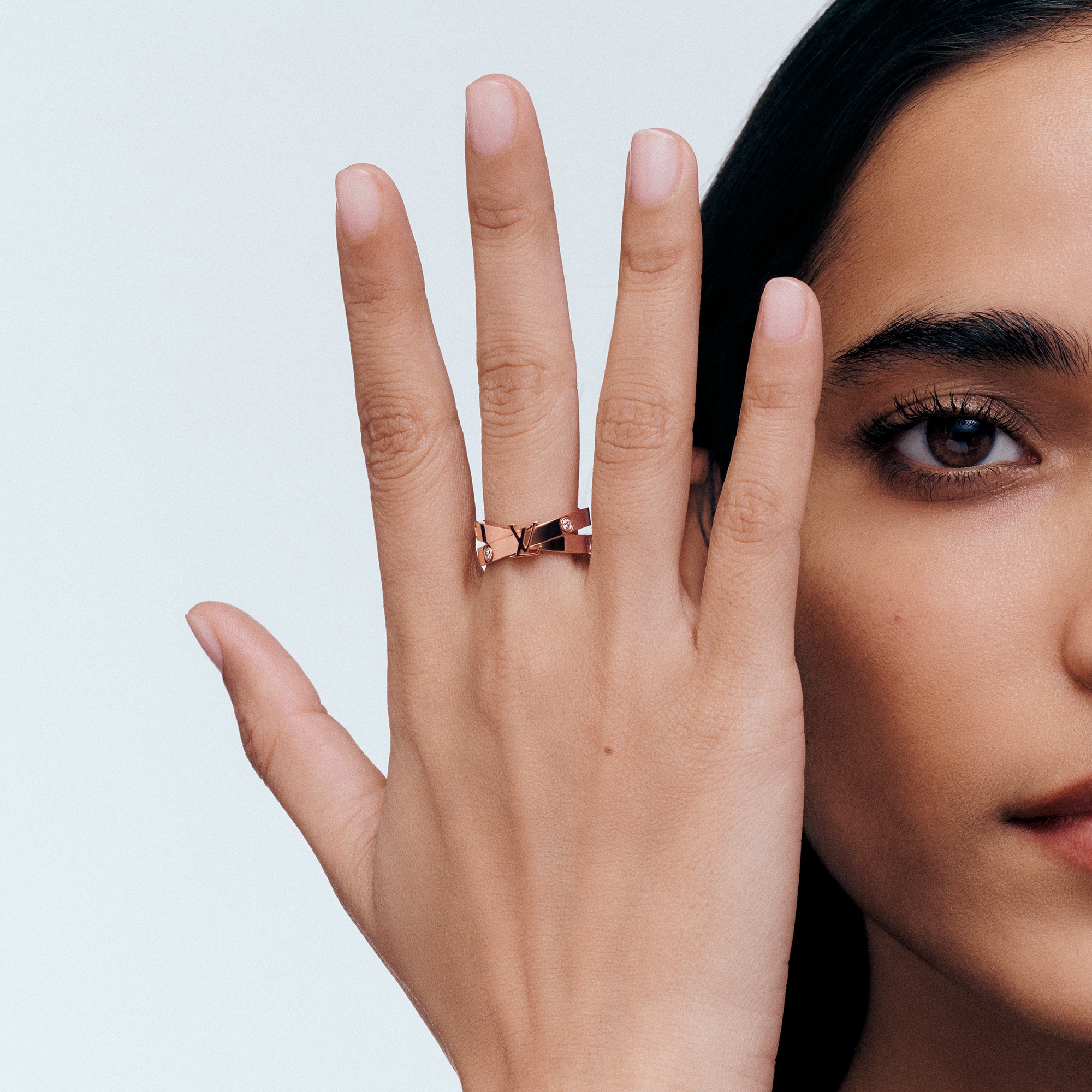  Categories All Fine Jewelry Empreinte Ring, Pink Gold And Diamonds | Louis Vuitton ® (Product zoom)
