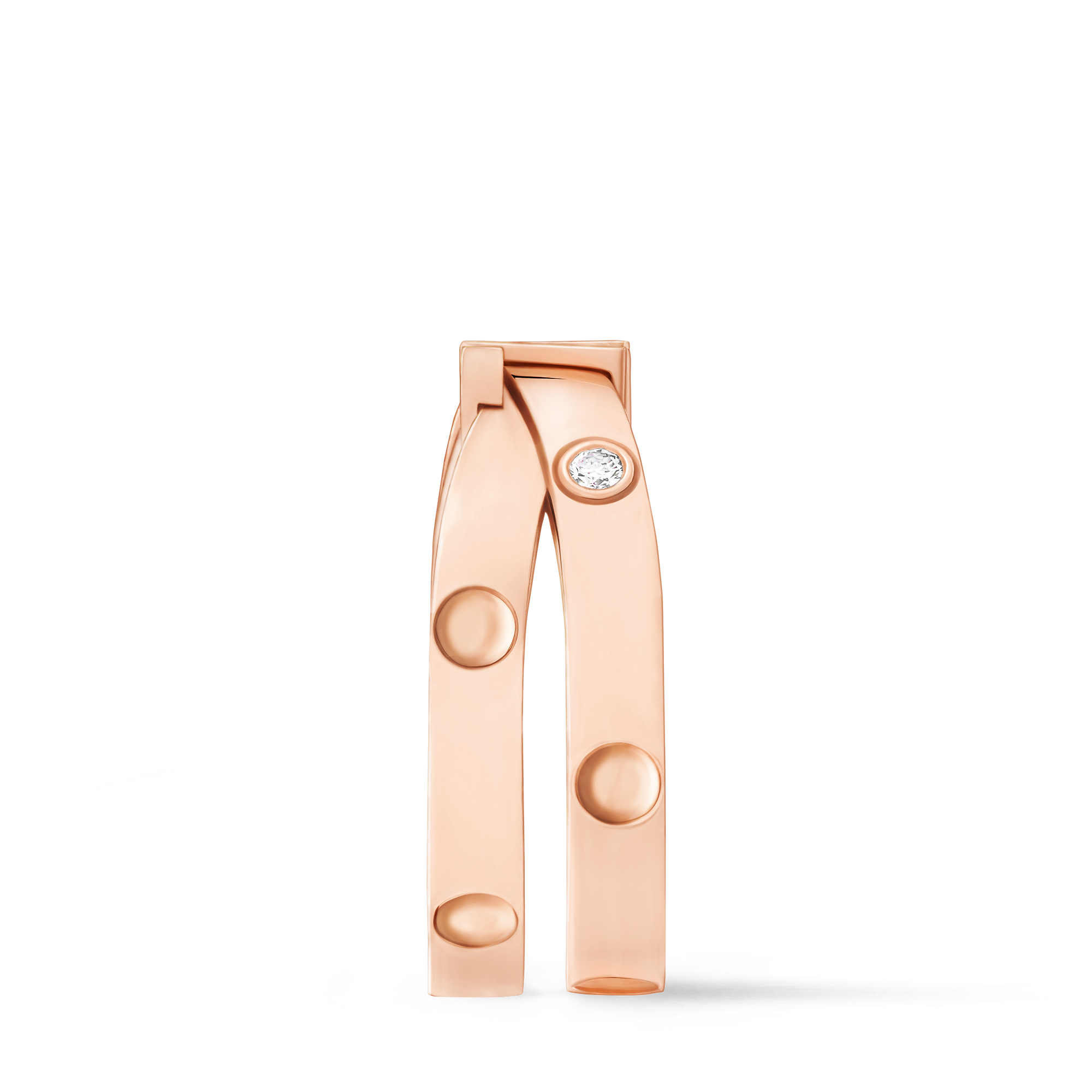 Empreinte Ring, Pink Gold And Diamonds