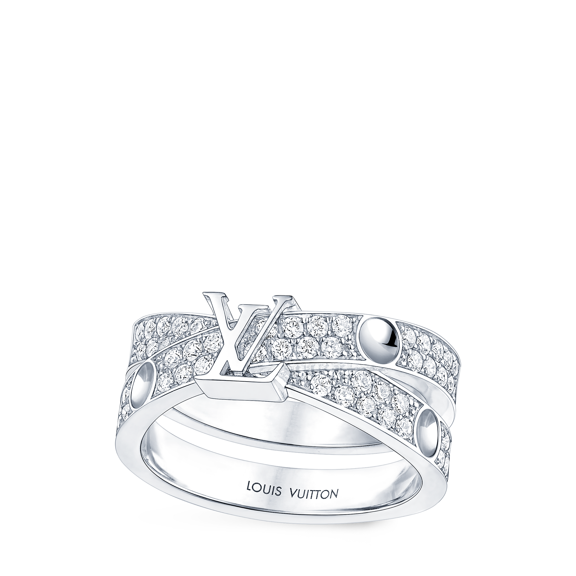 Empreinte Ring, White Gold And Diamonds