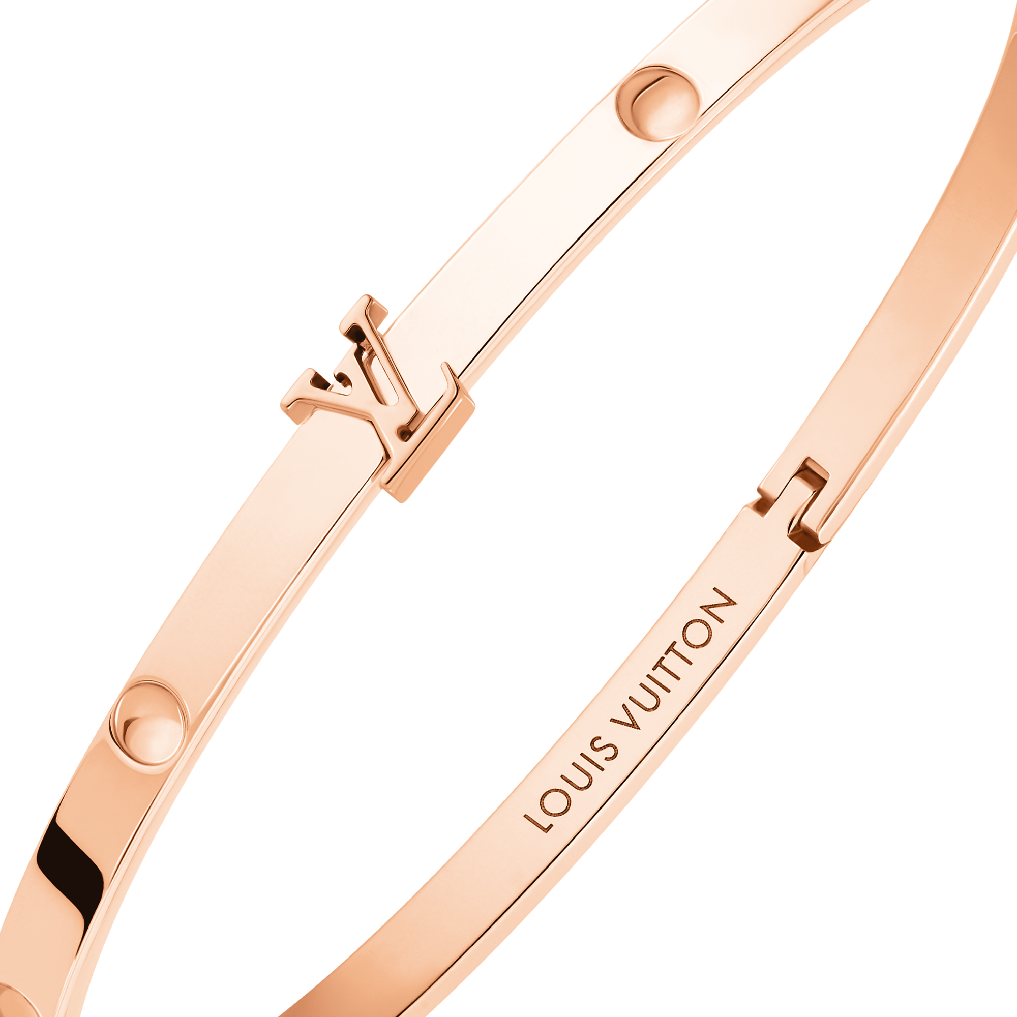 Empreinte Small Bangle, Pink Gold