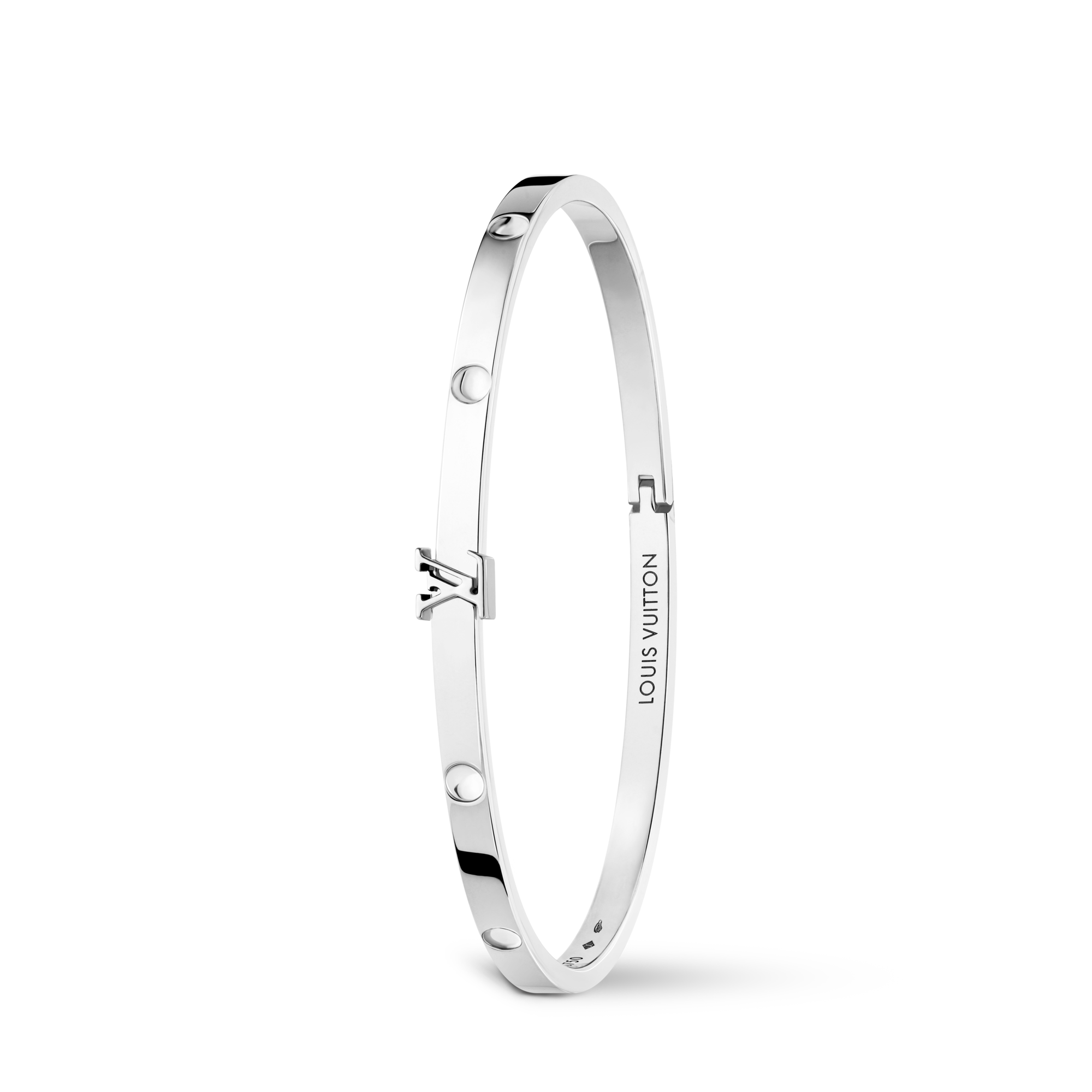  Categories Bracelets Empreinte Small Bangle, White Gold | Louis Vuitton ® (Product zoom)