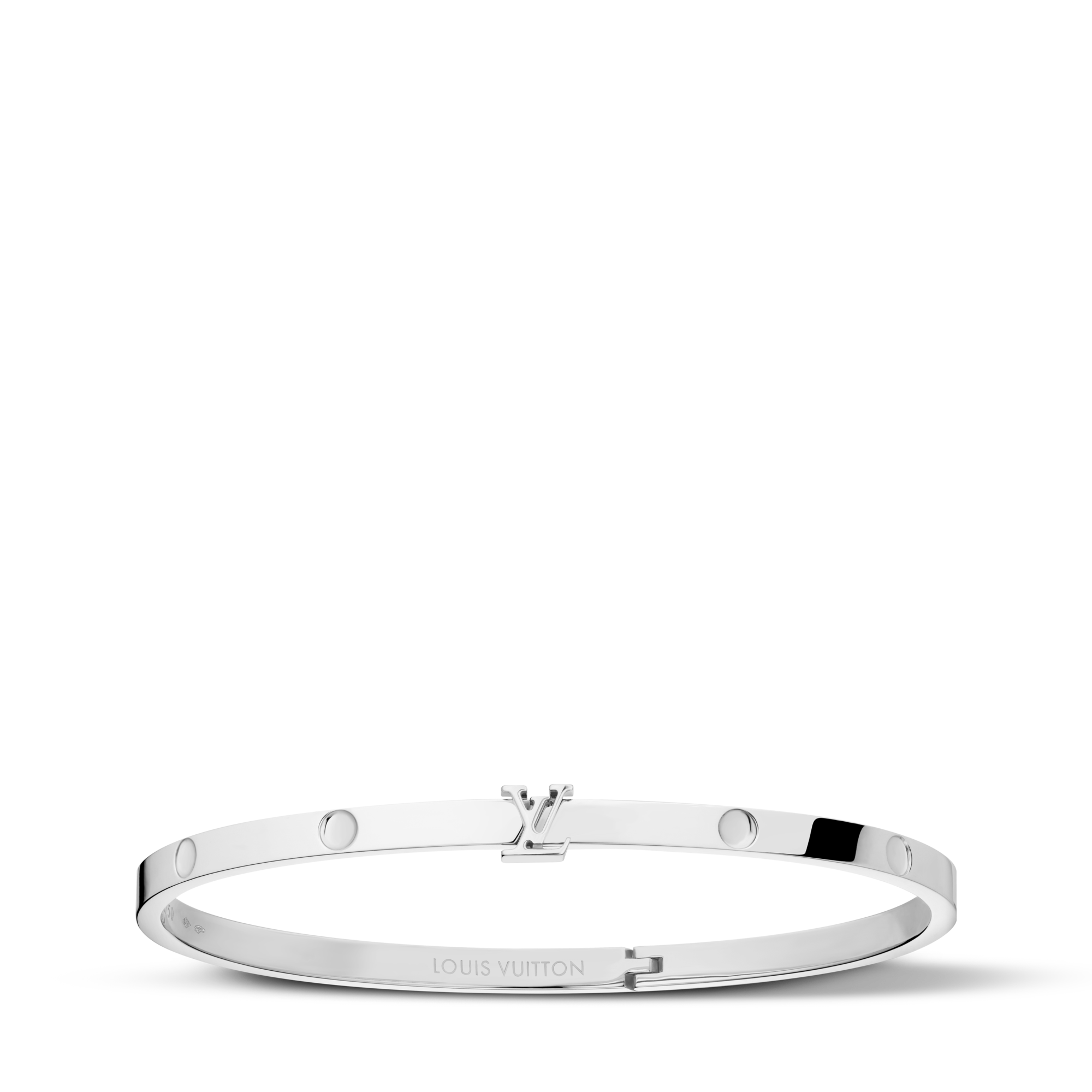  Categories Bracelets Empreinte Small Bangle, White Gold | Louis Vuitton ® (Product zoom)