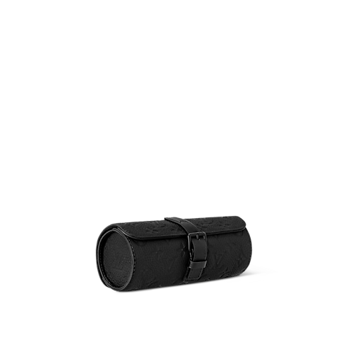 Monogram Taurillon Leather Travel Travel Accessories Etui 3 Montres | Louis Vuitton ® (Product zoom)
