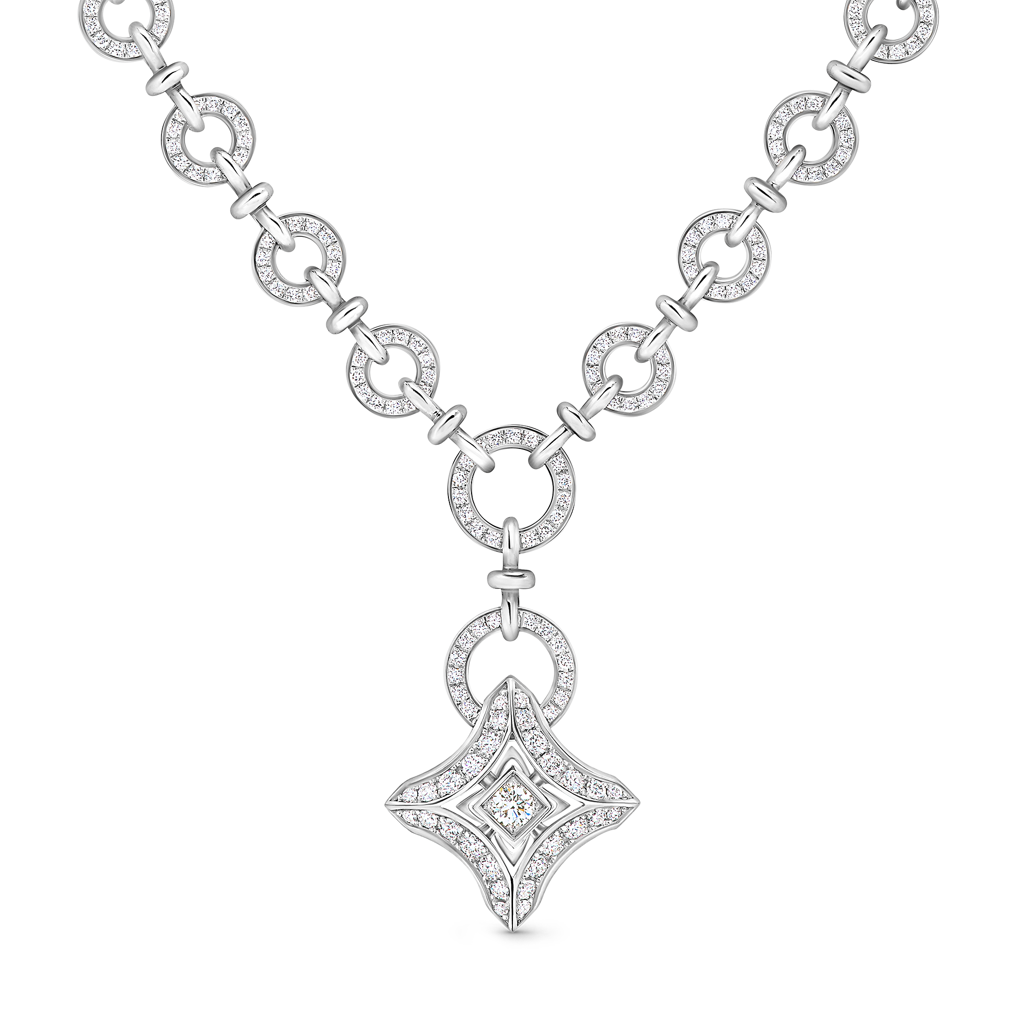 Ever Blossom Pendant, White Gold & Diamonds