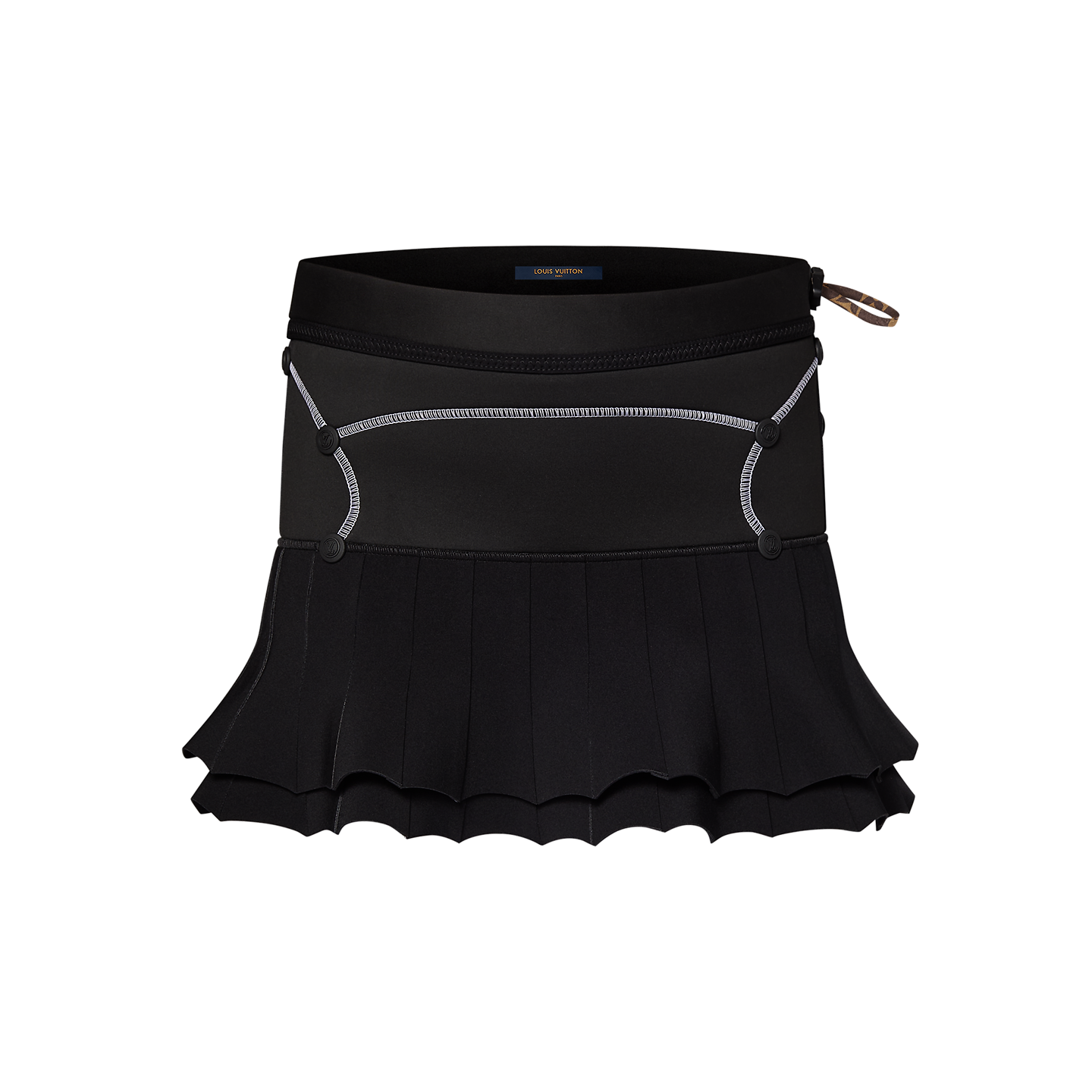Fin Flounce Scuba Mini Skirt Women Ready to Wear LOUIS VUITTON