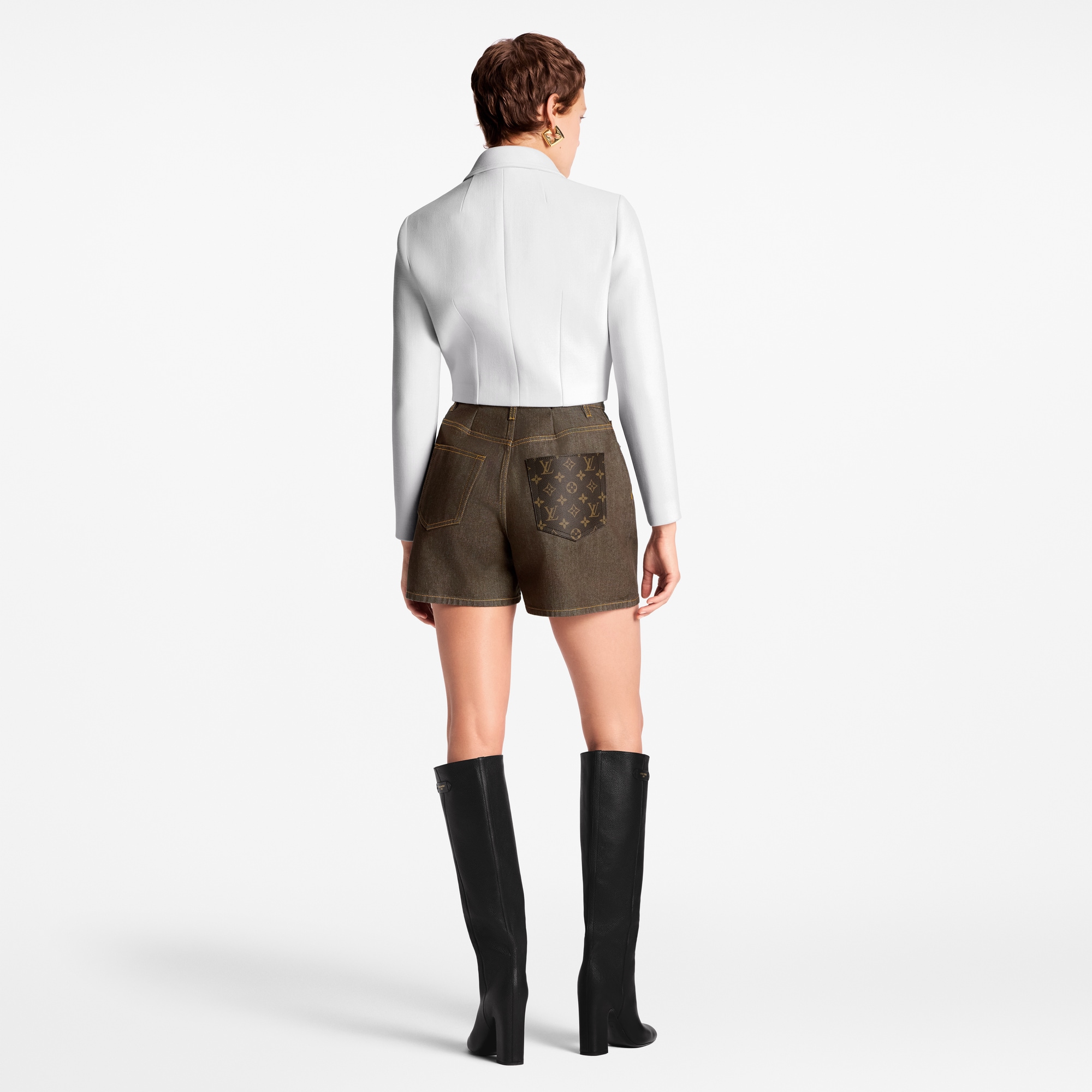  Ready-to-Wear Coats and Jackets Flap Pocket Cropped Jacket | Louis Vuitton ® (Product zoom)