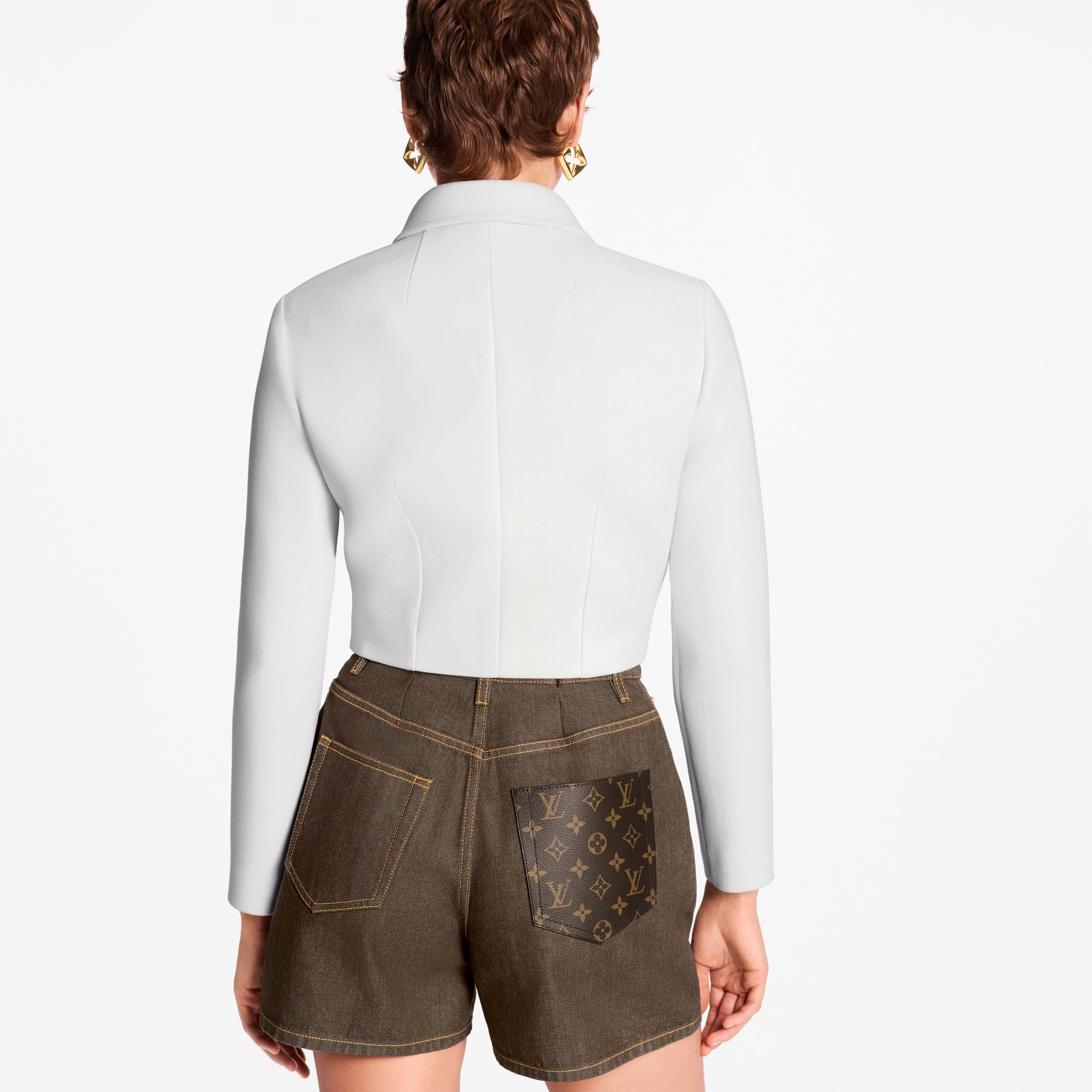  Ready-to-Wear Coats and Jackets Flap Pocket Cropped Jacket | Louis Vuitton ® (Product zoom)