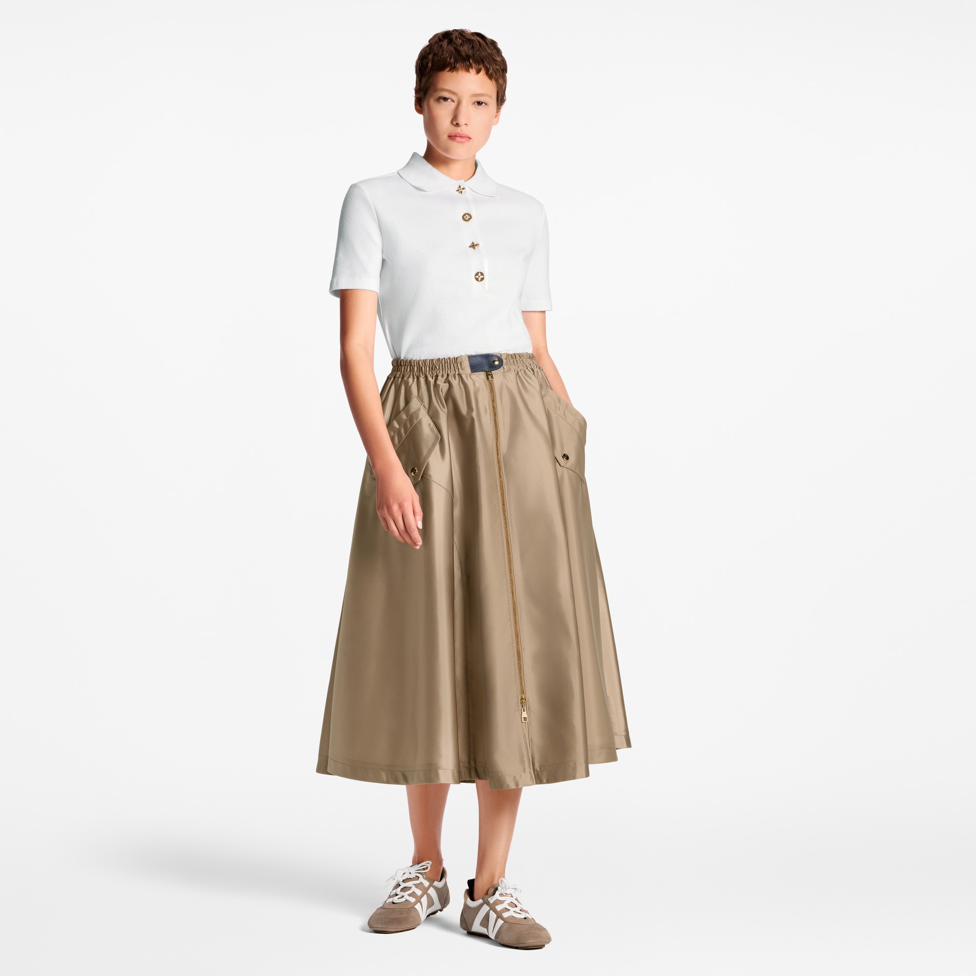  Ready-to-Wear Skirts and Shorts Flap Pocket Flared Skirt | Louis Vuitton ® (Product zoom)