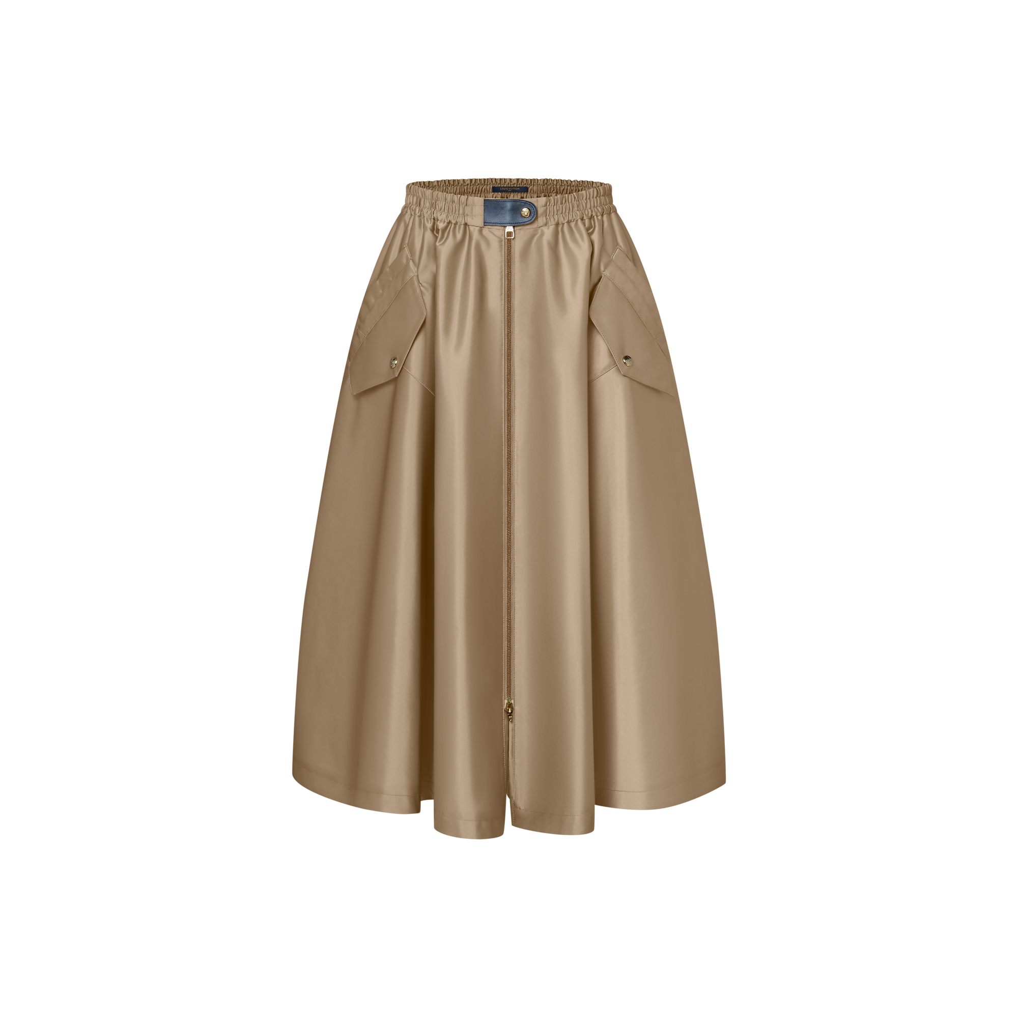 Flap Pocket Flared Skirt