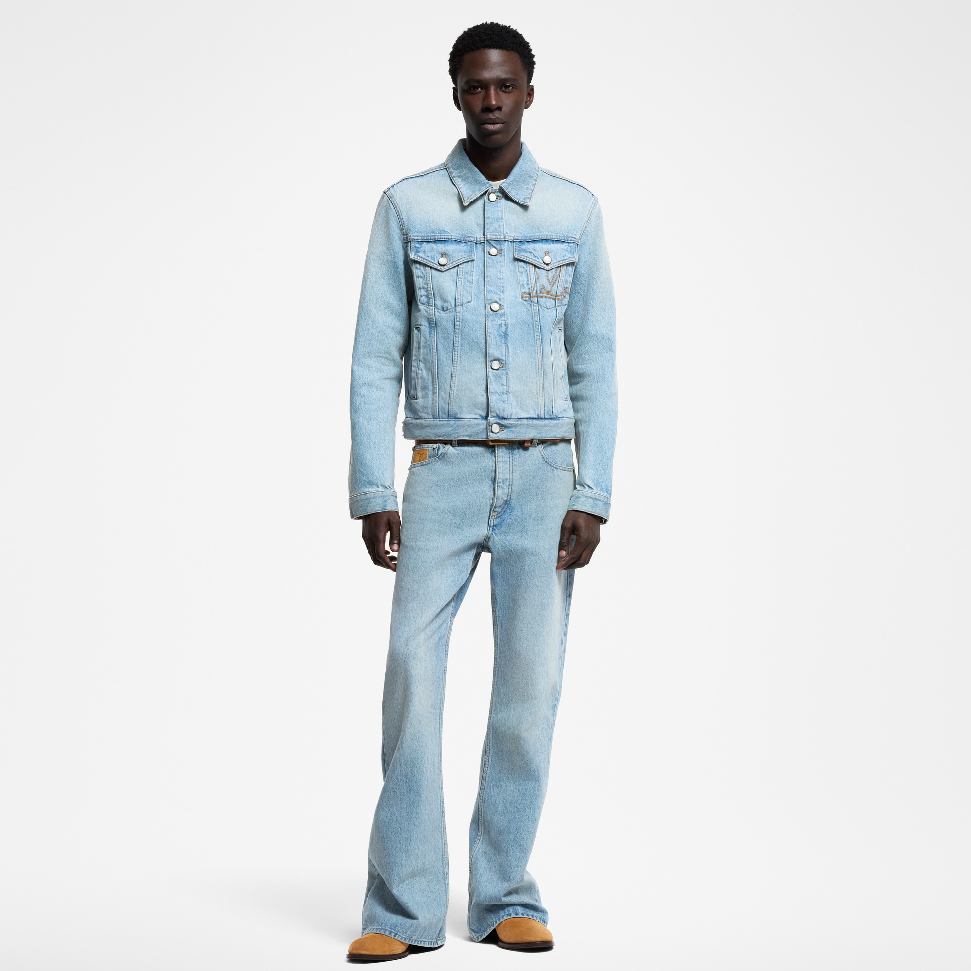  Ready-to-Wear Denim Flared Fit Denim Pants | Louis Vuitton ® (Product zoom)
