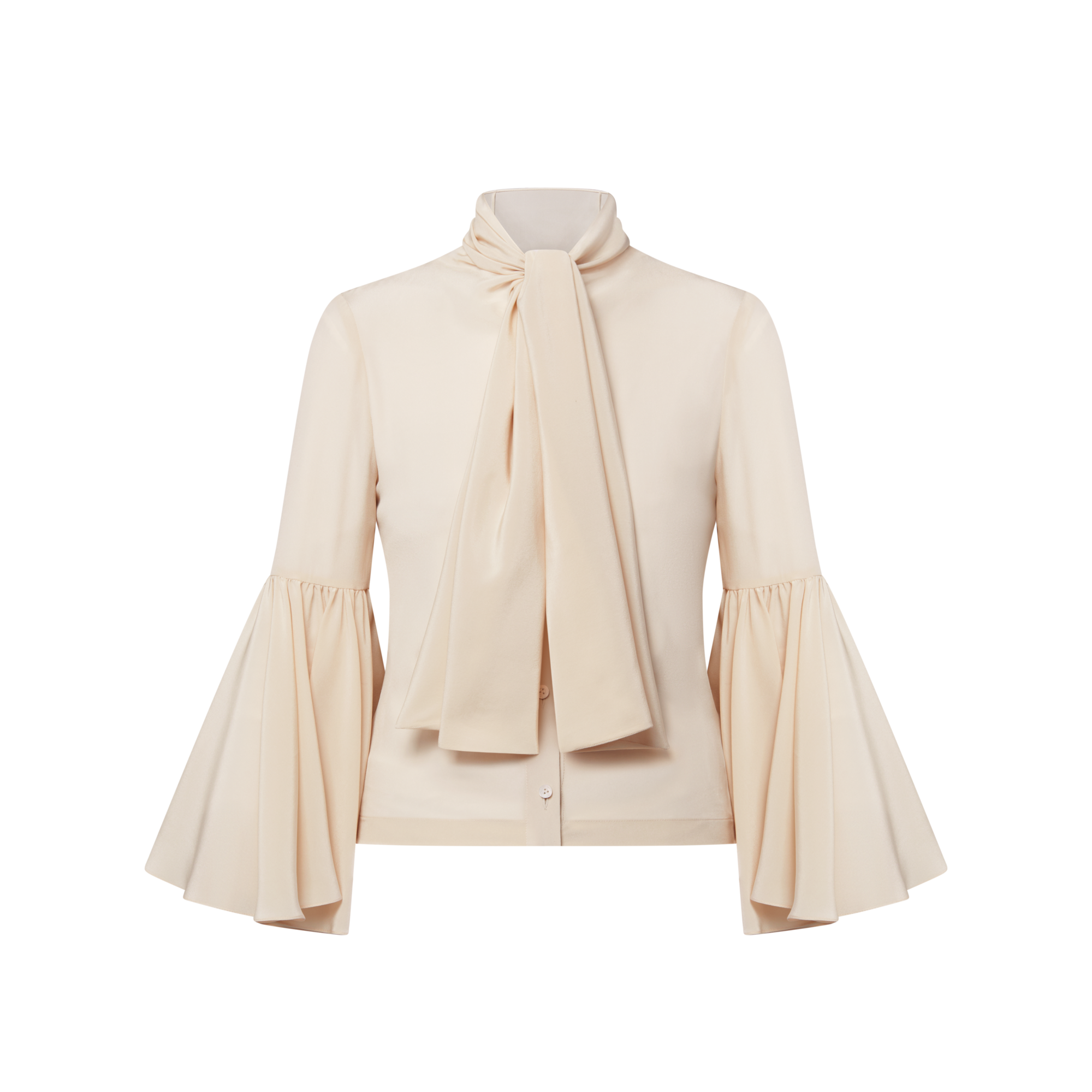  Ready-to-Wear Tops Flared Sleeve Lavallière Blouse | Louis Vuitton ® (Product zoom)