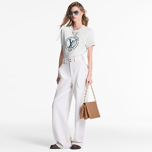 Ready-to-Wear Tops Flocked LV T-Shirt | Louis Vuitton ® (Product zoom)
