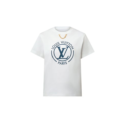 Ready-to-Wear Tops Flocked LV T-Shirt | Louis Vuitton ® (Product zoom)