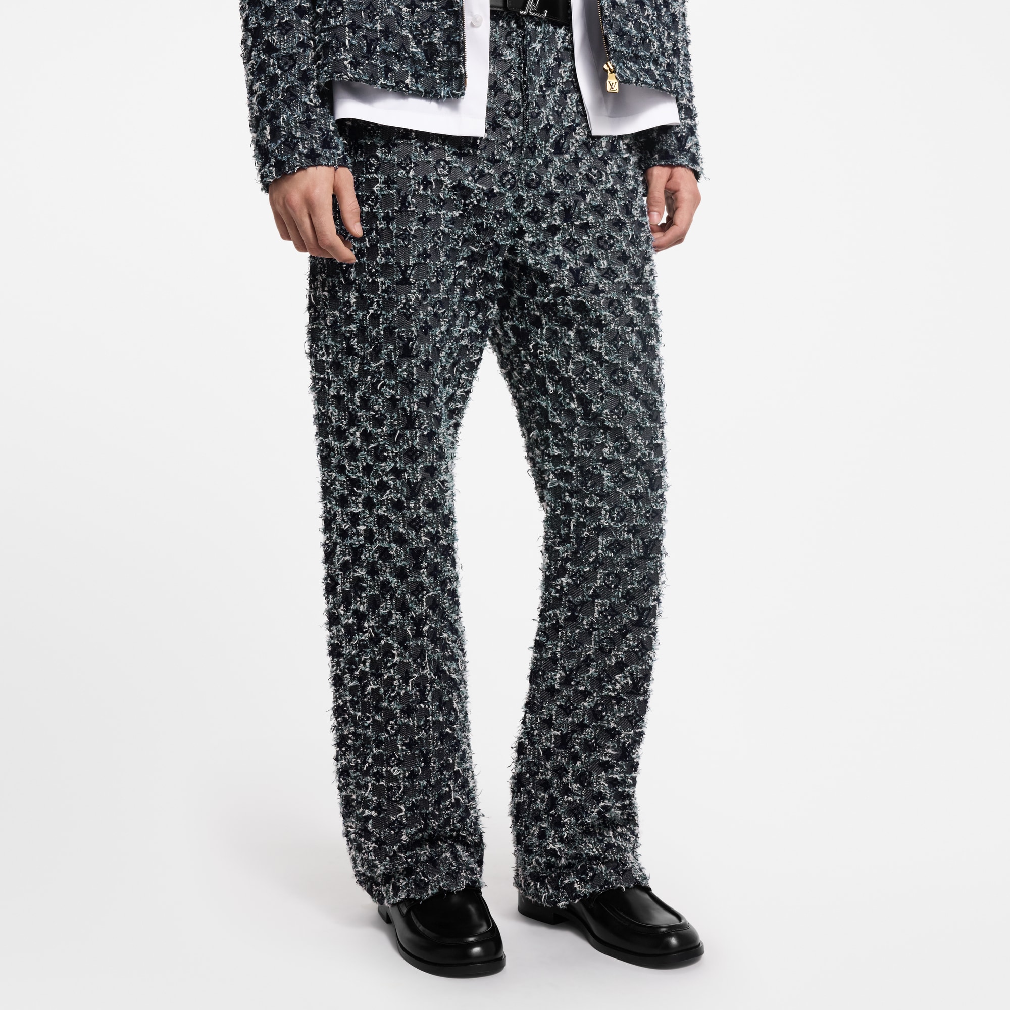  Ready-to-Wear Denim Flocked Monogram Denim Skate Pants | Louis Vuitton ® (Product zoom)
