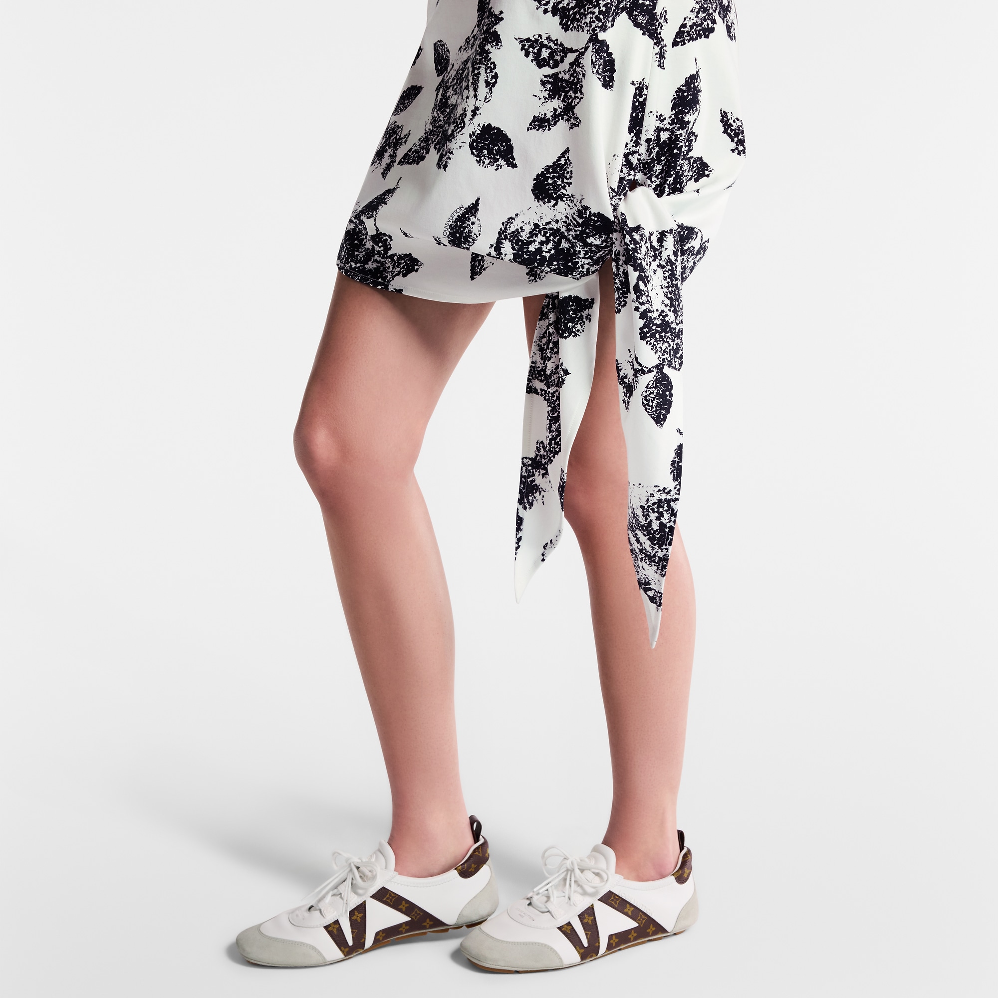 Floral Knotted T-Shirt Dress